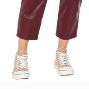 Stella McCartney Sneakers High Top Pink Canvas 2001 Lace Up Clousre Size 9